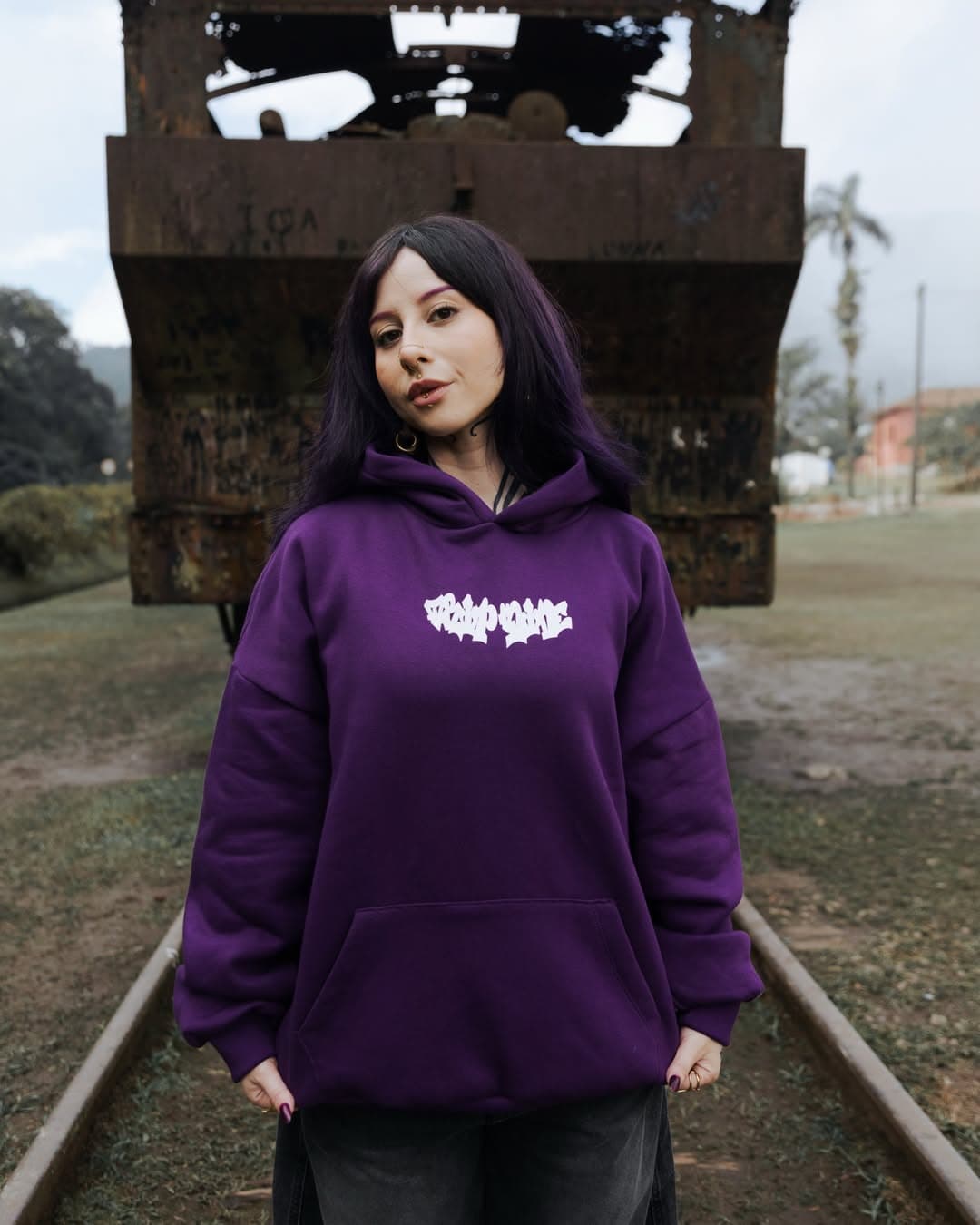 Moletom Wordmark Roxo